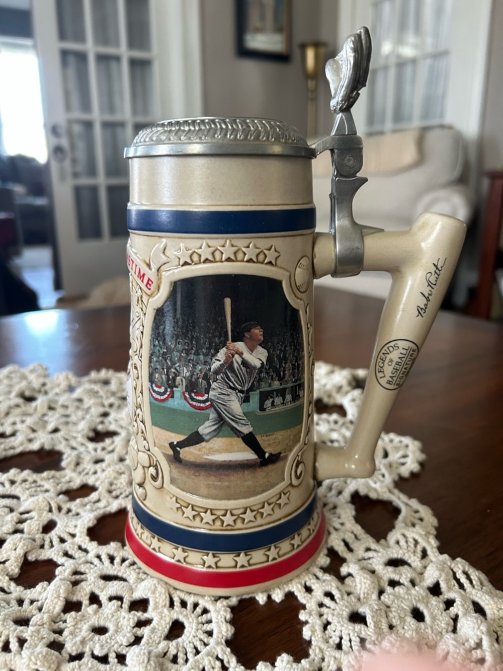 1993 Bradford Exchange  babe Ruth call the shot beer stein